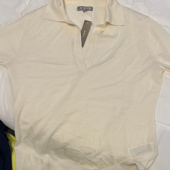 J. Crew Tops - J. Crew Cream Short Sleeve Sweater
